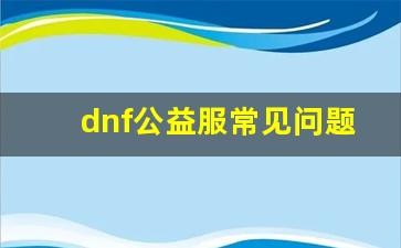 dnf公益服常见问题解决方案，助你顺利上手