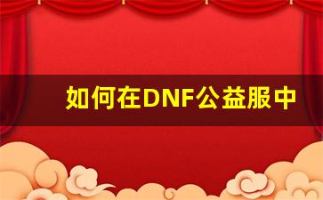 如何在DNF公益服中快速赚取金币和稀有物品