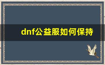 dnf公益服如何保持平衡，避免氪金失衡