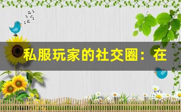 私服玩家的社交圈：在地下城世界里建立联系