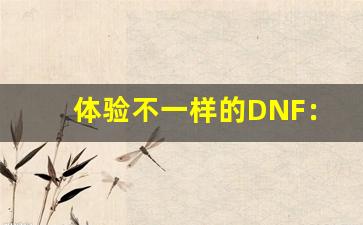 体验不一样的DNF：国内稀有公益服发布网来袭