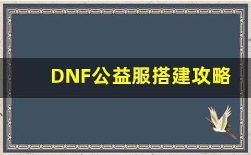 DNF公益服搭建攻略：从零开始到上线