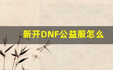 新开DNF公益服怎么玩？这些技巧助你轻松上手