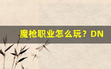 魔枪职业怎么玩？DNF公益服玩家必备攻略