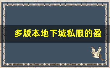 多版本地下城私服的盈利模式探讨