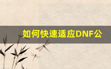 如何快速适应DNF公益服修改后的变化