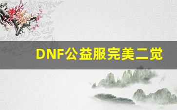 DNF公益服完美二觉如何提升你的战斗力