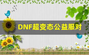 DNF超变态公益服对比正式服差异大揭秘