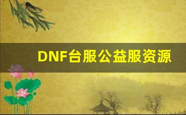 DNF台服公益服资源获取技巧分享