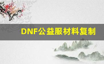 DNF公益服材料复制功能解析与使用教程