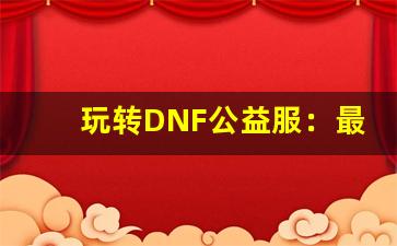 玩转DNF公益服：最强职业搭配推荐