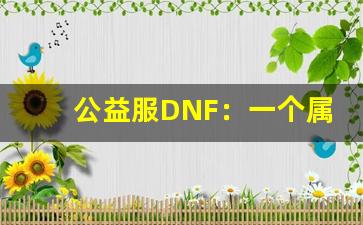 公益服DNF：一个属于玩家的全新世界