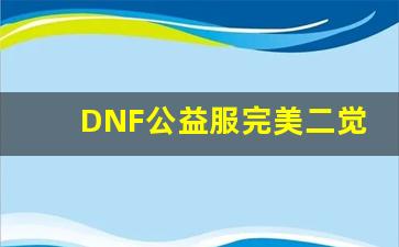 DNF公益服完美二觉技能搭配与攻略